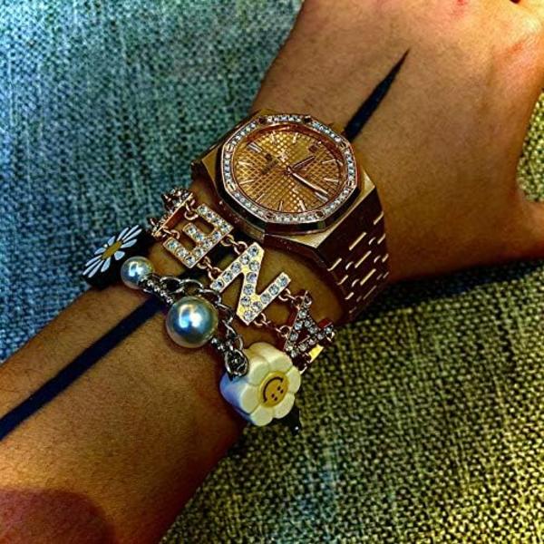 Unisex ASAP Hip Hop Rapper Regnbuefarget Solsikke Smil Armbånd