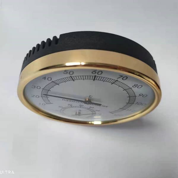 Saunarumtermometer, metaltermometer, indendørs hygrometer, saunarumhygrometer