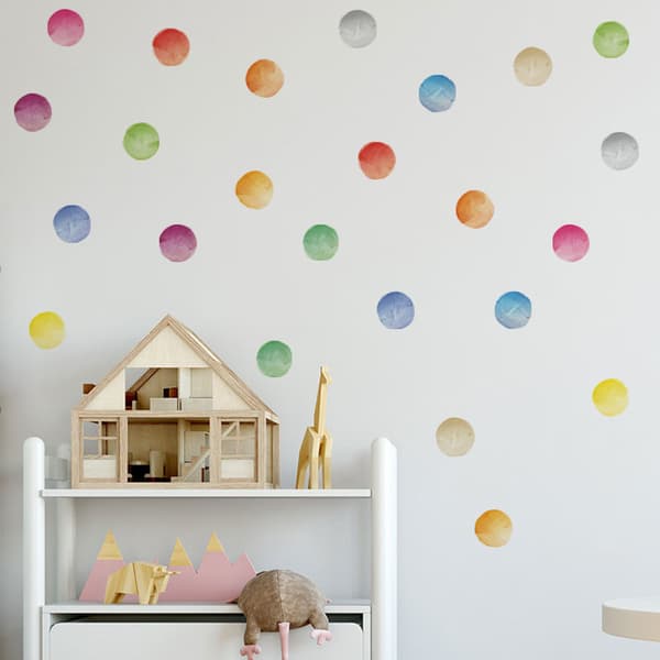 Et sæt miljøvenlige og allergivenlige wallstickers Stofeffekt
