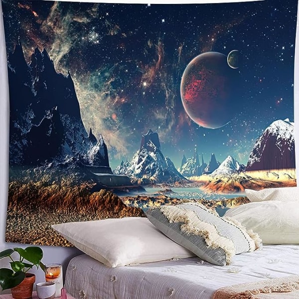 Psykedelisk Galaxy Space Tapestry Hippie Astronaut Living Room De