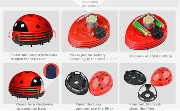 Home Mini Desktop Keyboard Bean Ding Expression Aspirateur Cute P