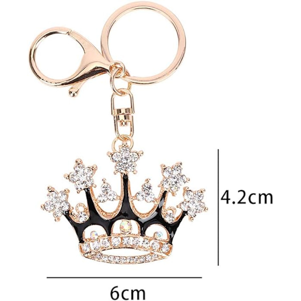 Shiny Queen Crown Keychain Crystal Blingbling Keyring Rhinestones