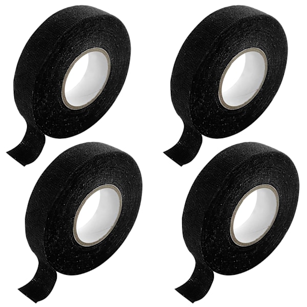 Mustat kaapeliteipit, 19mm x 15m Auton kangasteippi, eristysteippi, itseliimautuva johtosarjan teippi, kodin, auton ja moottoripyörän johtojen kiinnittämiseen