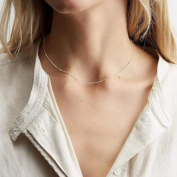 14K Guld Delikat Fashion Choker Halskæde Smykker Gave til Kvinder