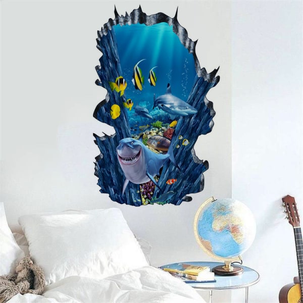 3d wallsticker marine fisk wallsticker vægdekoration