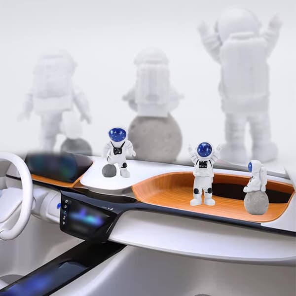 3-pack med presentförpackning Rymdfigur Prydnad Blå Astronaut Rymdtema
