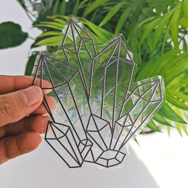 Regnbåge prisma solfångare statisk glasdekal PVC anti-kollision