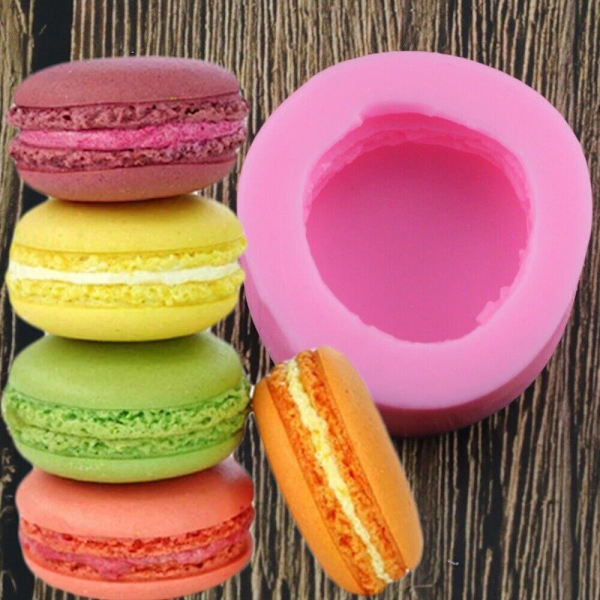 1PC 3D Macaron Silikonform Fondant Choklad Tårta Dekorera B
