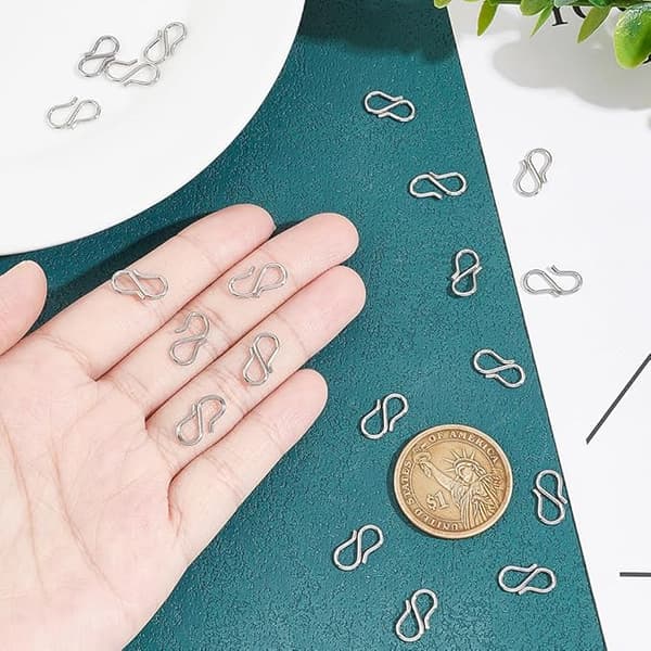 20 stk. S-krog-forbindelser i rustfrit stål S-wire-kroge til armbånd Ne