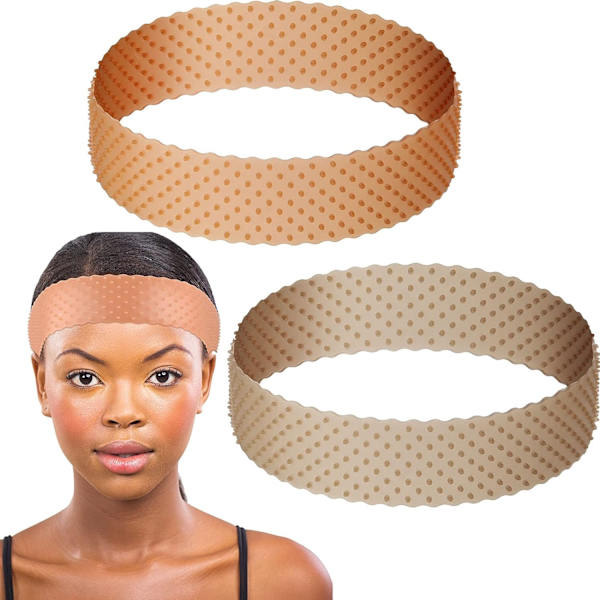 2 st Peruk Grip Band för Lace Front Halkfri Justerbar