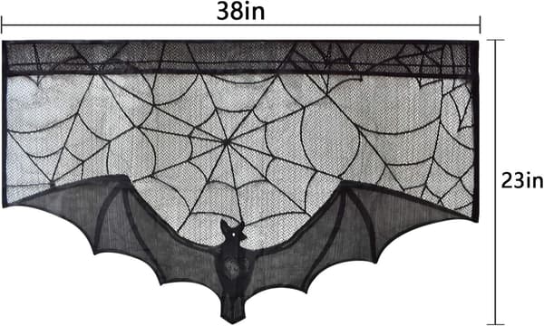 2 stk Halloween blonderutegardin - Sorte peisomramminger