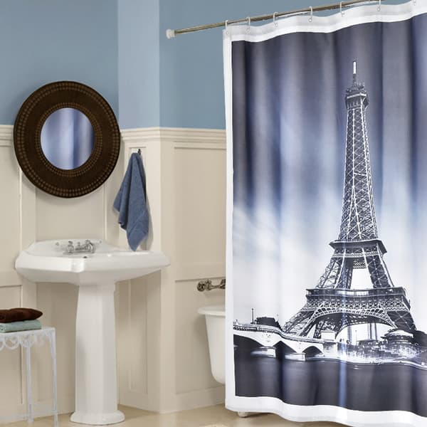 1PC Paris Eiffel Tower Dusjforheng 180*180cm