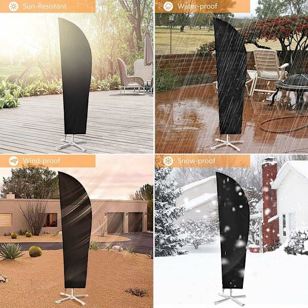 Cantilever Parasol Cover med luftventiler, vandtæt, vindtæt, A