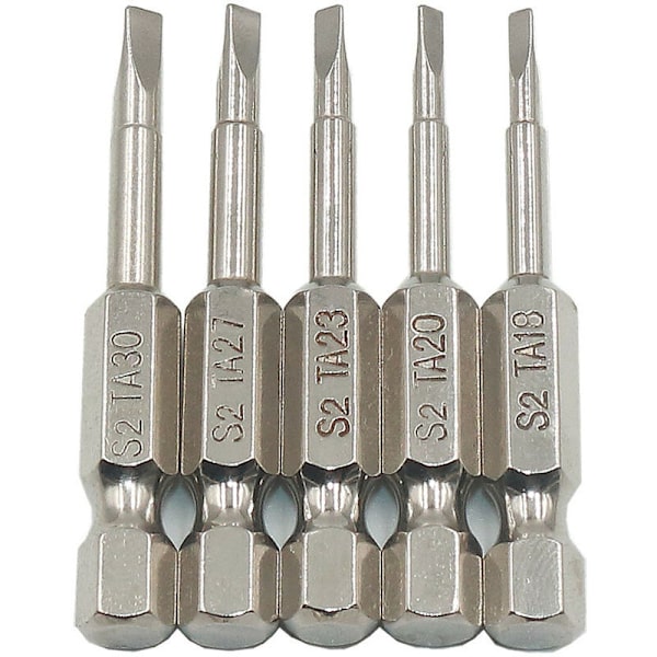 5 st triangulär huvud magnetisk skruvmejsel bits set S2 stål 1,8 mm,