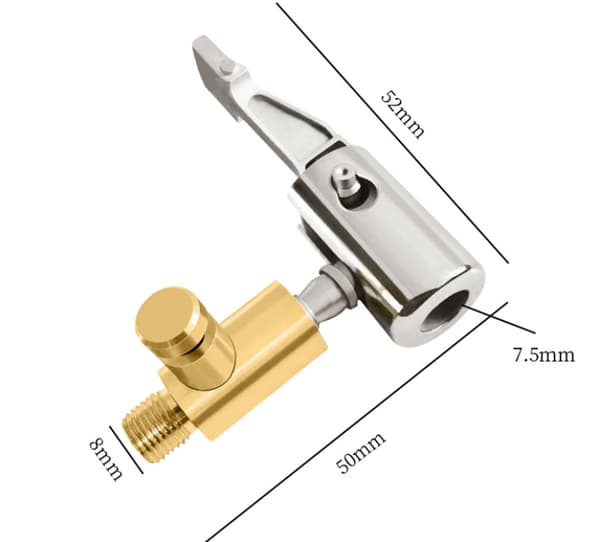 2 st Bildäcksventiladapter, Luftpumpventiladapter, Bärbar bildäckspumsmunstycke Gängad munadapter Biltillbehör för luftpump