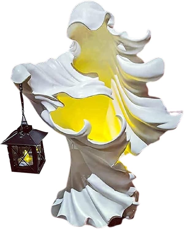 Halloween Ghost Statue, Messenger of Hell with Lantern - L