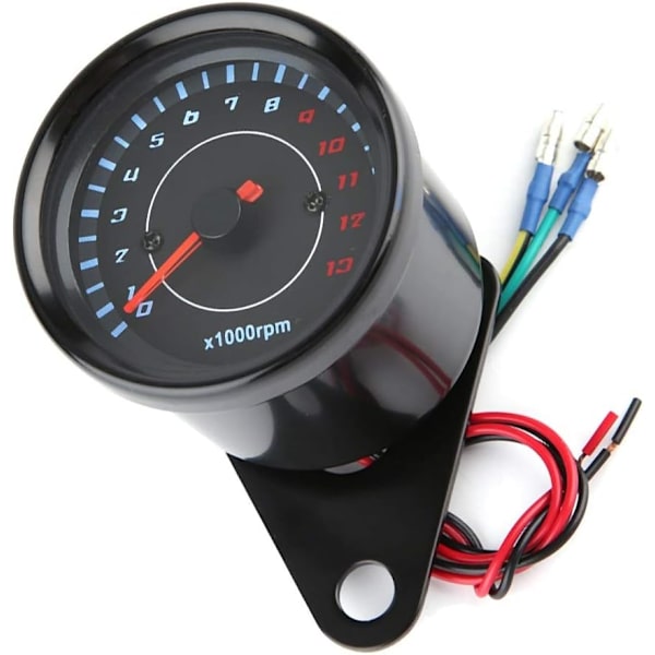 Elektronisk Varvräknare - 12V DC Universal Motorcykel LED Bakgrundsbelysning Mätare