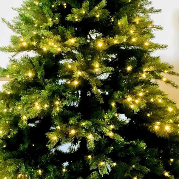 2pk Varmt hvitt solcelled julelys utendørs vanntett, 200LED
