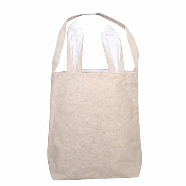 Påskhare Bag Hem Canvas Förvaring Påsk Bomull Burlap Gift Ba