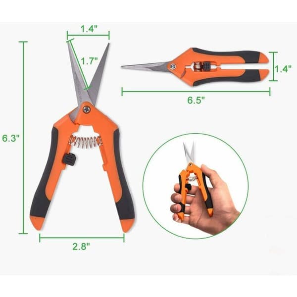 Set med 4 rostfria trädgårdssaxar för växter Professionella