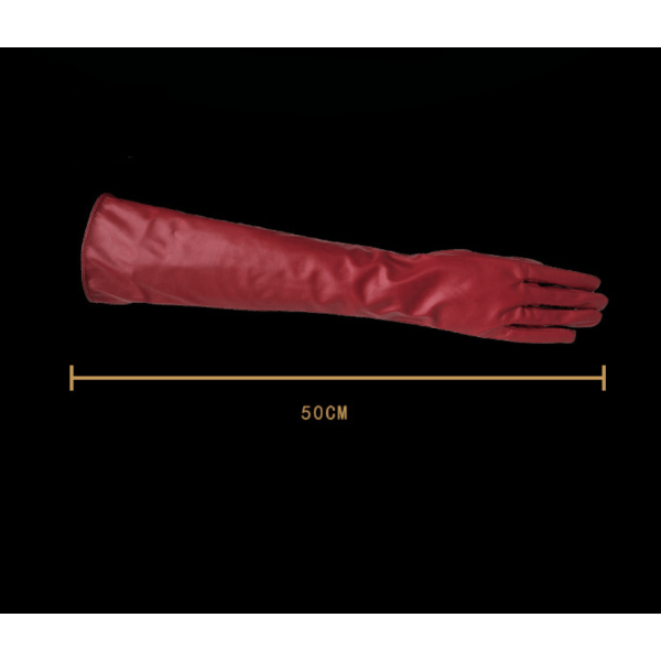 Simuleringshansker for kvinner, 50 cm lange, sorte