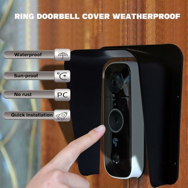 Weatherproof Large Doorbell Cover, ABS Doorbell Cover for Wireles