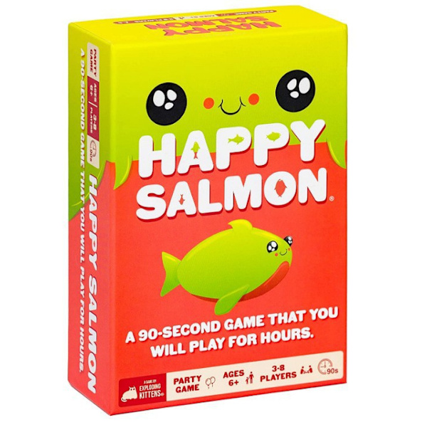 Exploding Kittens Happy Salmon Perhe- ja Ystäväpeli – Korttipelit
