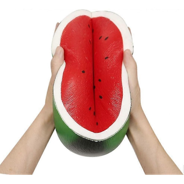 Squishies Vattenmelon Frukt Super Stor Stressboll Långsamt Stigande Kläm Leksak Kläm Långsamt Stigande Leksak Present