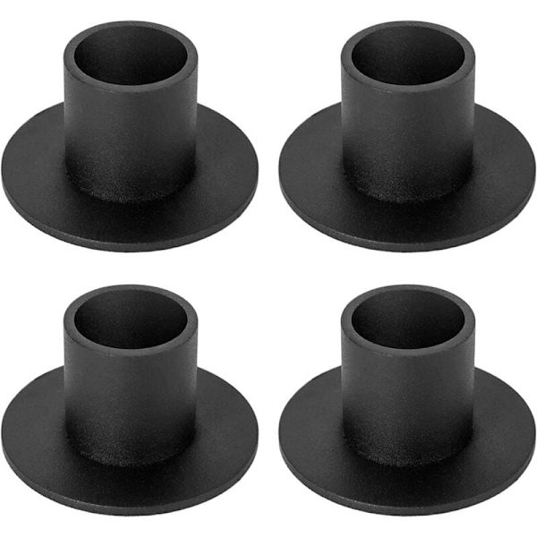 Svart ljusstake i 4-pack, retro ljusstake, bondgårdsdekor för