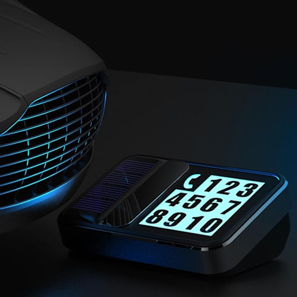 Tillfällig parkeringsskylt Ljusande registreringsskylt Solar Charging LED