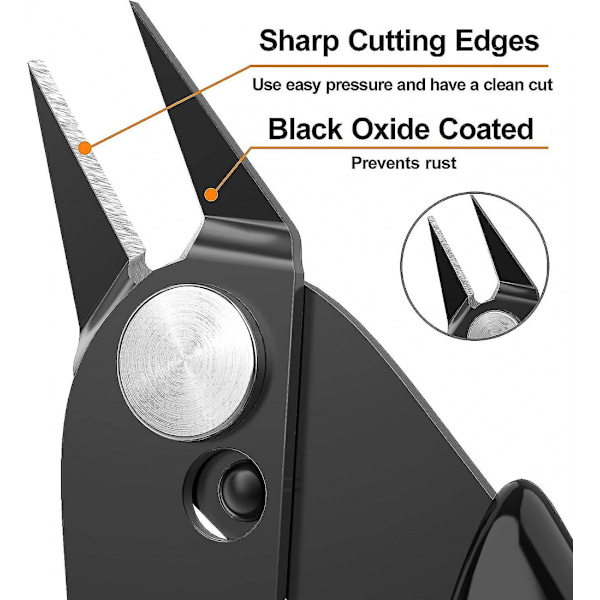 Tarkkuusleikkurit, 2 kpl Mini-diagonaalileikkurit elektroniikkateollisuuden korjaukseen, sähköasentajalle, korujen korjaukseen, DIY-mallien valmistukseen