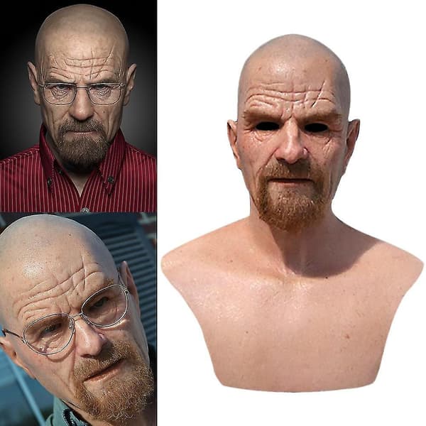 Breaking Bad Mr. White Realistisk Hodeplagg Fullt Hodemaske Fest