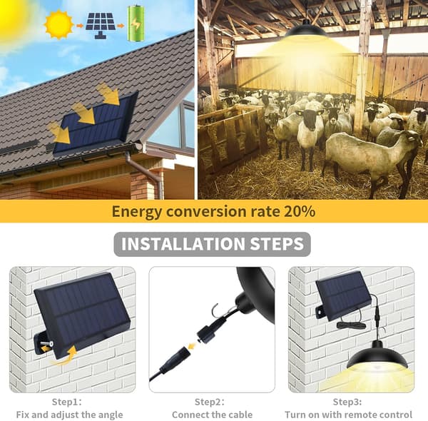 Solcellslampor utomhus, 4-läges utomhus solcellslampa med rörelsesensor