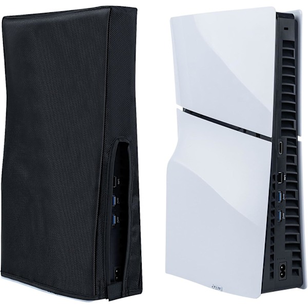 PS5 Slim Pölysuoja Naarmuuntumista Estävä Pölysuoja Playstation 5 Slim Digital/Disc Pelikonsolille - Musta