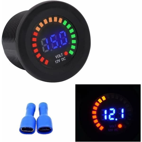 Biltilbehør 12V Vandafvisende LED Digital DC Display Voltmeter til Bil Motorcykel