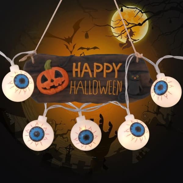 Halloween Øjenæble Fe-lys, 3m 20 Leds, Batteridrevet