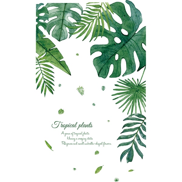 A Set of Tropical Leaves Wall Stickers Wall Decal Wall Decoration