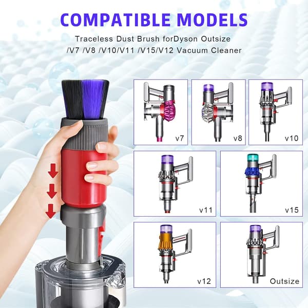 Blød børste til støvsugning, kompatibel med Dyson V7 V8 V10silm V11 V1