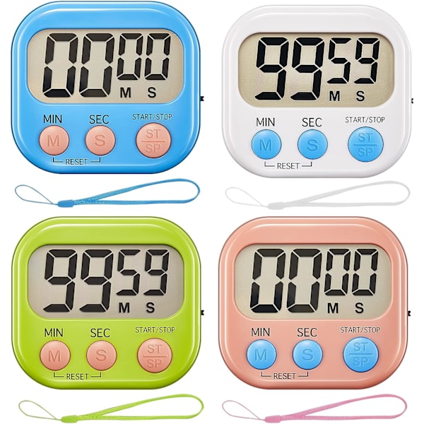 Timer för barn, kökstimer för matlagning, magnetisk digital klocka