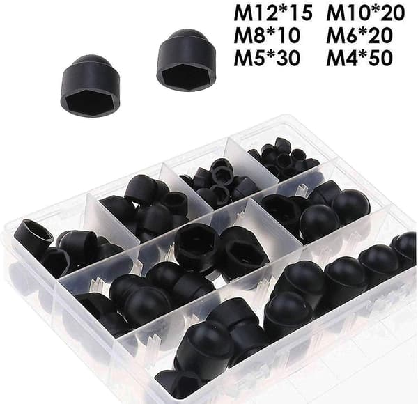 Plasthetter for bolter, mutterdeksel, sekskantmutterdeksel, beskyttelse for sekskantmutter