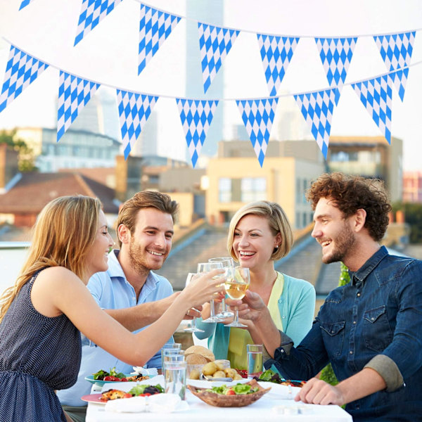 Oktoberfest-banderoll, Oktoberfest-dekorationer Triangelbanderoll, Bayerisk Öl Festival Girlang, Lämplig för Oktoberfest Utomhus Dekoration