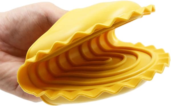 Tykkede silikon termiske grep Dumplings form - Gult par Han