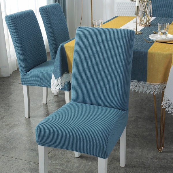 6 stk. Stretch Stolkseter - Elegant og Slitesterk for Spisestue, Fester, Bryllup, Bursdager (Blå)
