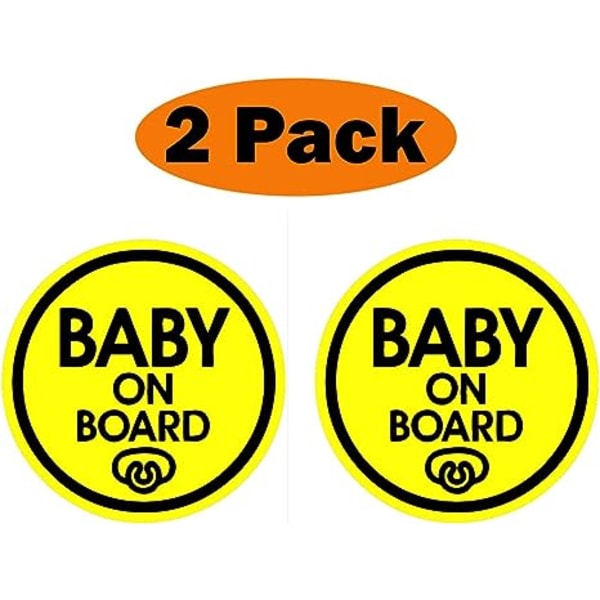 Baby on Board-dekal - (set med 2) Säkerhetsdekalskyltar för bilar W