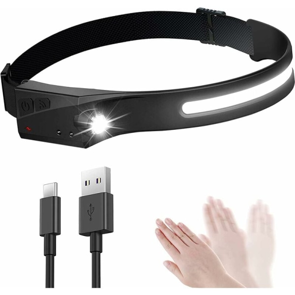 2 in 1 LED Headlamp V2.0, Rechargeable, Waterproof with Motion Se