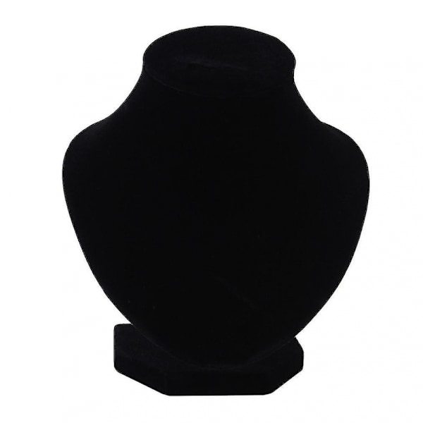 Sort Mannequin Halskæde Smykker Vedhæng Display Stativ Holder Dekorere 15*14