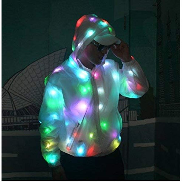 Miesten ja naisten LED-salama-takki Baseball Hoodie Sports Coat