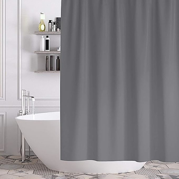 Bruseforhæng 180x180CM Vandtæt Badeforhæng Tykt Stof Vaskbar Elegant Bruseforhæng Grå