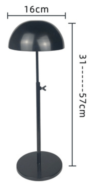 Sort Justerbar Hattestativ Organizer Metal Dome Form Design Tablet