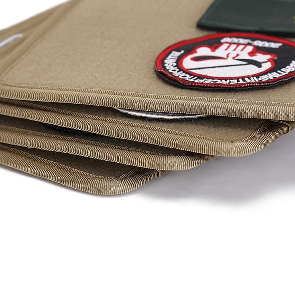 Patch Display Holder 4 stk/sett Flip-Page Pact Book Patch Booklet Organizer Display Board med avtakbare D-ringspenner